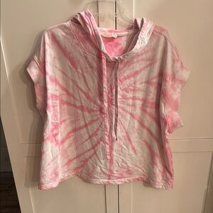 Oversized Pink Tie-Dye Hoodie